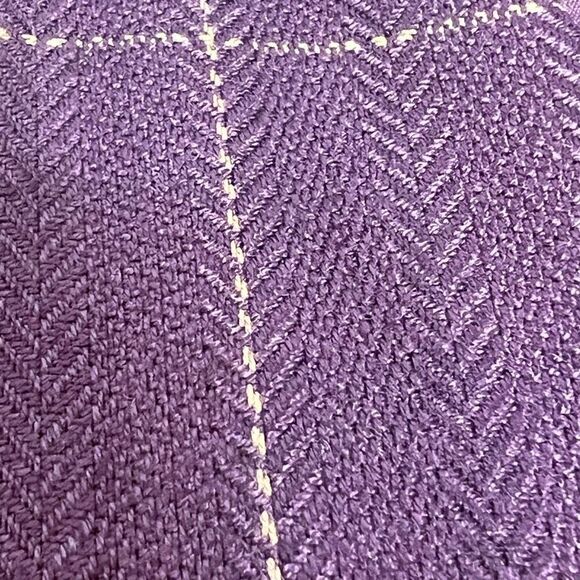 Worthington NWT purple window check double breasted blazer size 16 - Picture 14 of 14